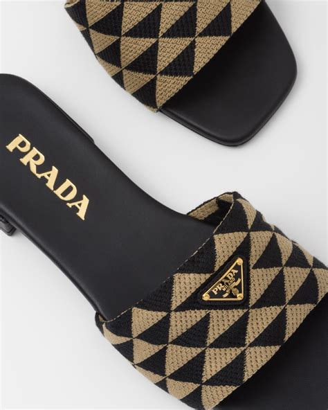 prada fabric slides|More.